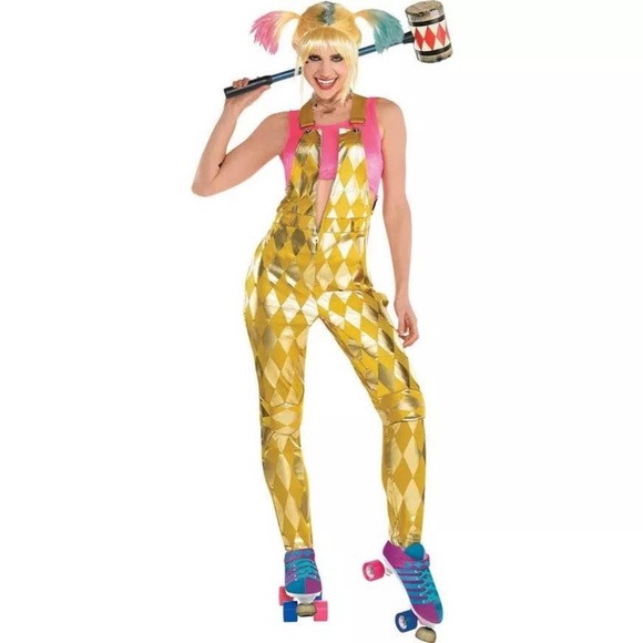 BRAND NEW women harley quinn halloween costume size S 2-4 - Picture 1 of 6